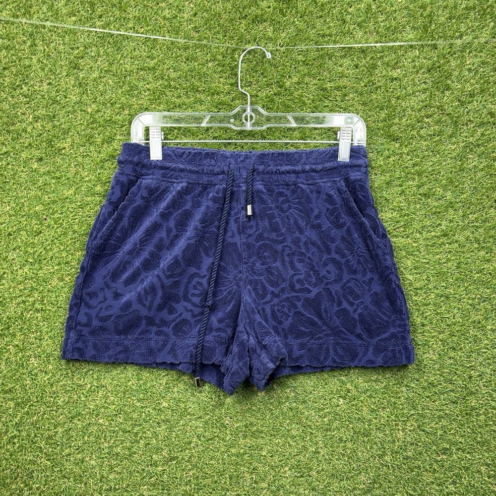 Tommy Bahama Terrycloth Shorts Womens XXS 2XS Bright Saffron Drawstring Blue